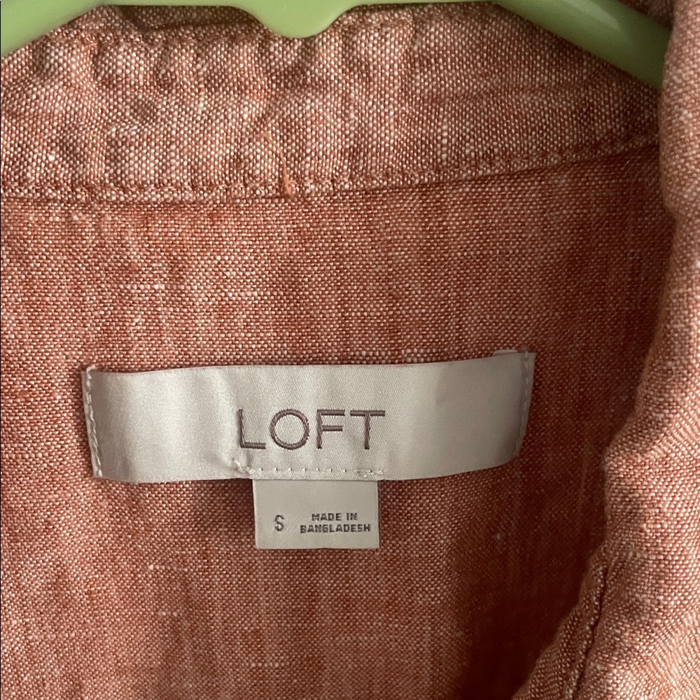 Loft Women's Rust Button-Up Blouse - image 2